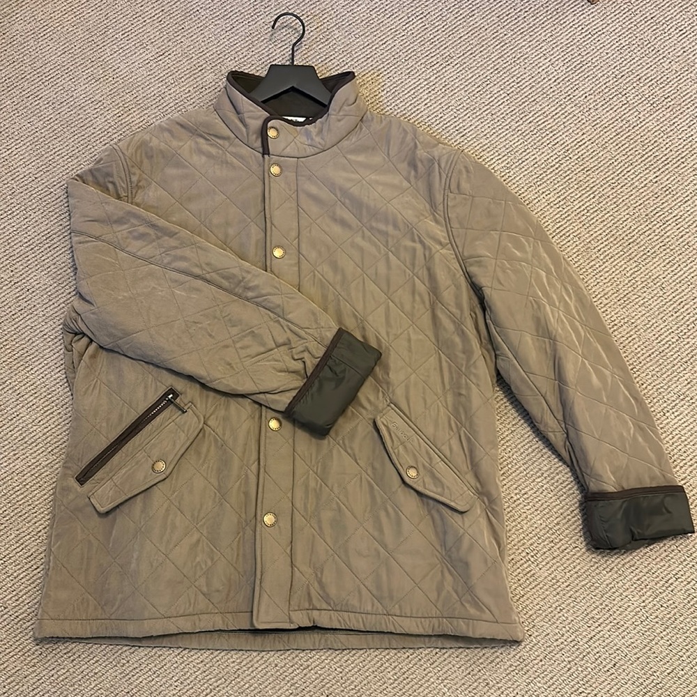 Barbour suede quilted jacket XXL